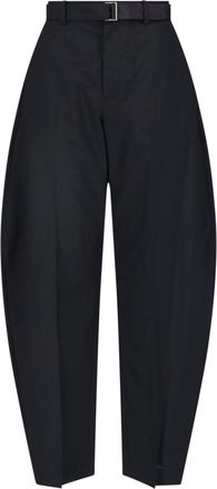 sacai High-Waisted Tailored Pants with Structured Silhouette