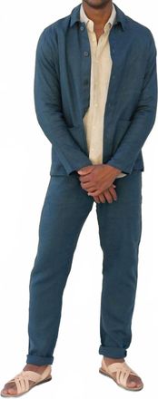 Alex Crane Linen Kite Jacket In Dusk