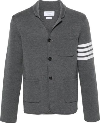 Thom Browne 4-Bar gebreide blazer - Grijs