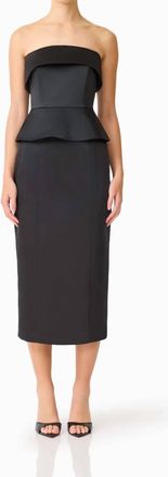 Elliatt Sydney Strapless Midi Dress In Black