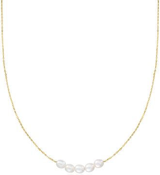 RS Pure by Ross-Simons 4-4.5mm Cultured Pearl Necklace in 14kt Yellow Gold