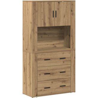 vidaXL Vidaxl - Altillo Roble artisan 80 x 33 x 150 cm Madera contrachapada