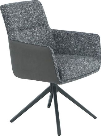 Hela 4-Fussstuhl »UDINE, Funktionsstuhl, Armlehnenstuhl« (Set) 1 Stk.360°drehbar mit Auto-Return,Wippfunktion, Federkorb, Stoffkombination