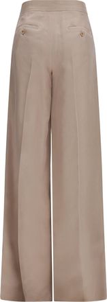 Max Mara Womens Rasoio Pants Sabbia Silk Trousers