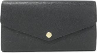 Louis Vuitton Pre-owned Monogram Empreinte Long Wallet - Dames - Vintage Accessoires - Zwart - ONE Size - Leer - Vintage