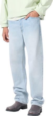 A Gold E 90s Mid Rise Relaxed Straight Leg Jeans in Ruse Pale Indigo at Nordstrom, Size 29