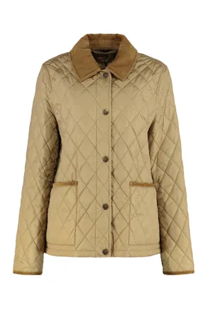 Burberry Diamond-Quilted Nylon Quilted Jacket - Beige