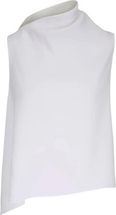 Vince Top smanicato con scollo asimmetrico - Bianco