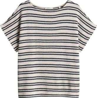 OPUS Gestreept shirt met ronde hals - Dames - Truien - Veelkleurig - Maat: S