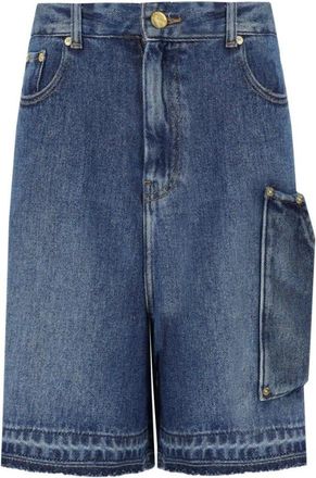 Ganni Zak Denim Bermuda Shorts - Dames - Denim shorts - Blauw - W28 - Denim - Korte Broeken