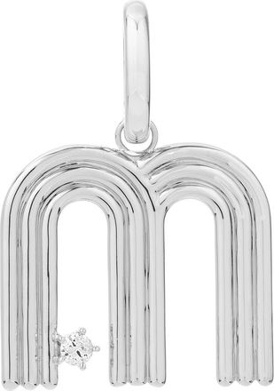 Adina Reyter Groovy Initial Diamond Pendant Charm in Silver - M at Nordstrom