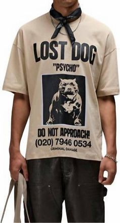Criminal Damage Lost Dog T-Shirt In Stone