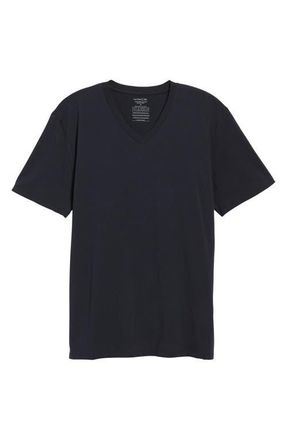Vince Pima Cotton Slim Fit V-Neck T-Shirt in Coastal Blue at Nordstrom, Size Small