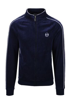 Sergio Tacchini TASSO VELOUR TRACK TOP MARITIME BLUE/WHITE