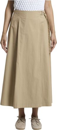 PESERICO Wikkel-Midi Rok - Dames - Midirokken - Beige - M - Rokken