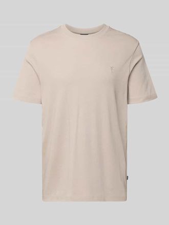 Joop T-Shirt mit Logo-Stitching Modell Priamo in Hellbraun, Gr&ouml;&szlig;e XXXL