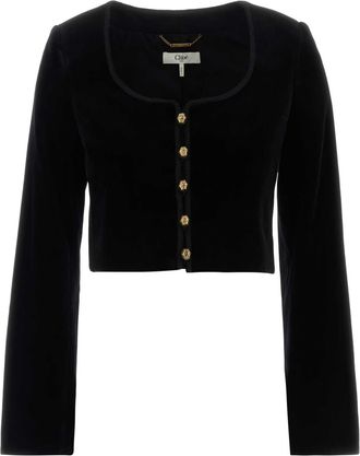Chlo&eacute; Black Velvet Blazer
