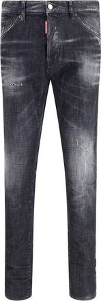 Dsquared2 Mens Slim Fit Distressed Jeans - Dark Grey Cotton - Size EU 48 (Mens)