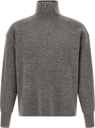 Maryya Maryya - Turtleneck Trui - Heren - Truien - Grijs - Maat: XL Wol