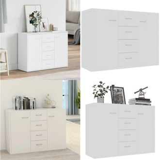 vidaXL Credenza Bianca 88x30x65 cm in Legno Multistrato - Credenza bianca - Credenza moderna