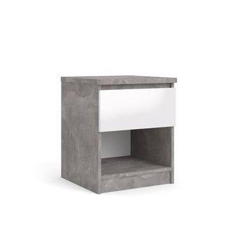 ebuy24 Mesita de noche nada con 1 caj&oacute;n y 1 estante decoraci&oacute;n