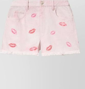 Isabel Marant silk nylon printed shorts belt loops