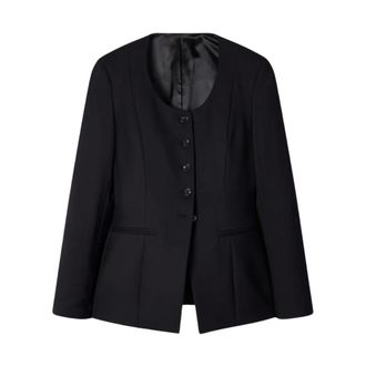 Paul Smith Giacca Scollata Travel - Jackets - Mujer - Negro - XS