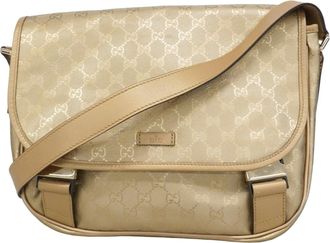 Gucci Beige Pvc Shoulder Bag (Pre-Owned)