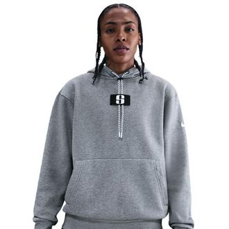 Nike Womens Sabrina Hoodie - Carbon Heather/Black Size XS