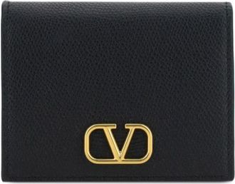 Valentino Garavani Compact VLogo Signature wallet - women - Calf Leather - One Size - Black