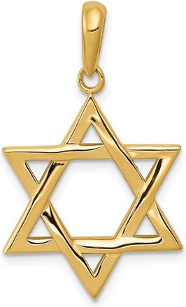 Diamond2Deal 14k Yellow Gold Star of David Pendant