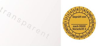 OEM Autocollant De Contr&ocirc;le Pluriannuel L25xl60mm J.2025-2034 Feuille