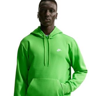 Nike Mens Club Pullover Hoodie - Green/White Size XL