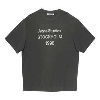 Acne Studios T-Shirts, male, Black, XL, Stockholm Logo T-Shirt