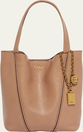 Chlo&eacute; Spin Mini Tote Bag in Grained Calfskin