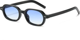 Generic Small Frame Mens Outdoor Sunglasses Vacation Sports Womens Commuting Sun Glasses(Blue)