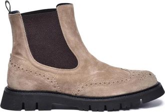 Seboy&acute;s Mens Suede Ankle Boots - Taupe