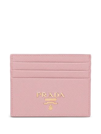 Prada triangle-logo cardholder - Pink
