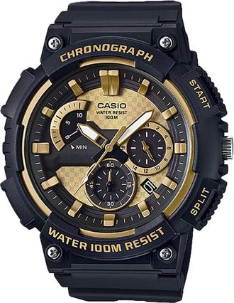 Casio Mens Chronograph Sport Watch with Gold Dial - MCW-200H-9AV