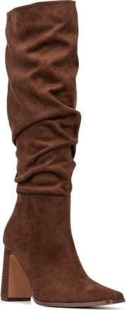 New York & Company Damaris Faux Suede Tall Boot in Cognac at Nordstrom Rack, Size 11