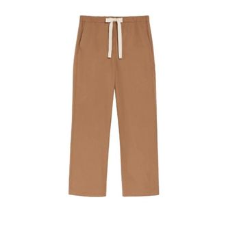 Max Mara Wide Trousers, female, Brown, 2XS, Elastic Drawstring Silver Trousers