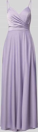 Laona Abendkleid aus Satin mit Raffungen in Flieder, Gr&ouml;&szlig;e 32