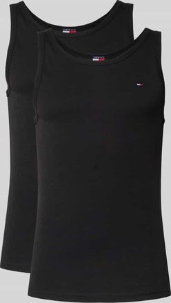 Tommy Jeans Slim Fit Tank Top aus reiner Baumwolle im 2er-Pack in Black, Gr&ouml;&szlig;e XXL