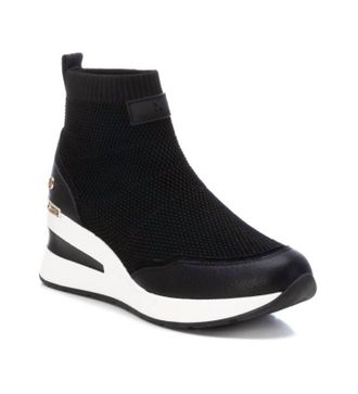 Xti Womens Wedge Sport Booties In Black