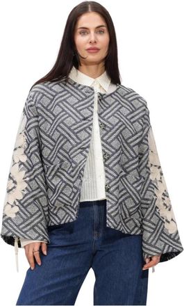 Summum Jacket Jacquard - Dames - Zomerjassen - Blauw - XS - Jassen