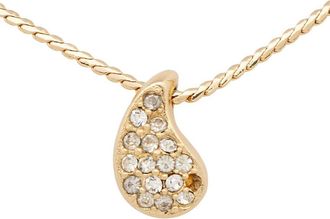 Dior Vintage Crystal Teardrop Necklace (Authentic Pre-Loved)