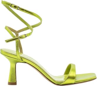 Lella Baldi Schoenen, Dames, Groen, 36 EU, Leer, High Heel Sandalen