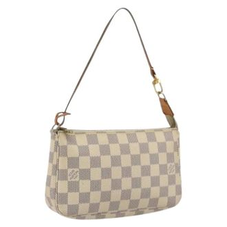Louis Vuitton Pre-owned Pouch - Dames - Pre-owned - Beige - Maat: ONE Size Leer