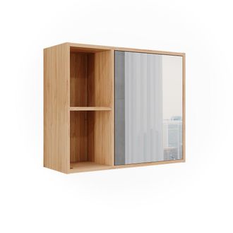 Vicco Armario Con Espejo De Ba&ntilde;o Lucie, Bamb&uacute;, 54 X 44.5 Cm Con Espejo
