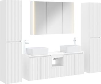 vidaXL Juego De Muebles De Ba&ntilde;o 6 Uds. Blanco Vidaxl